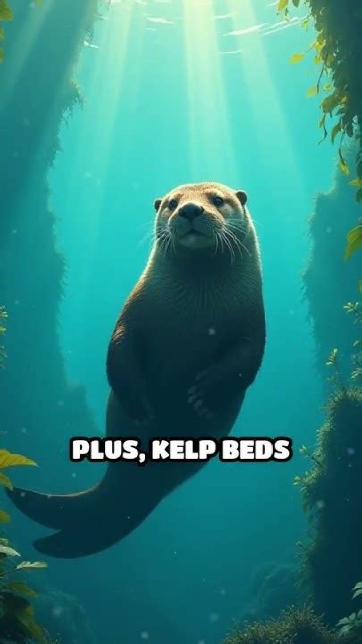 Why do sea otters wrap themselves in kelp