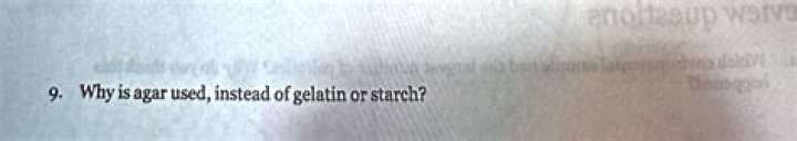 Why is agar used instead of gelatin