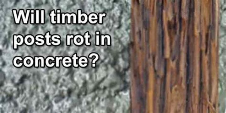 Will a wood post rot in concrete